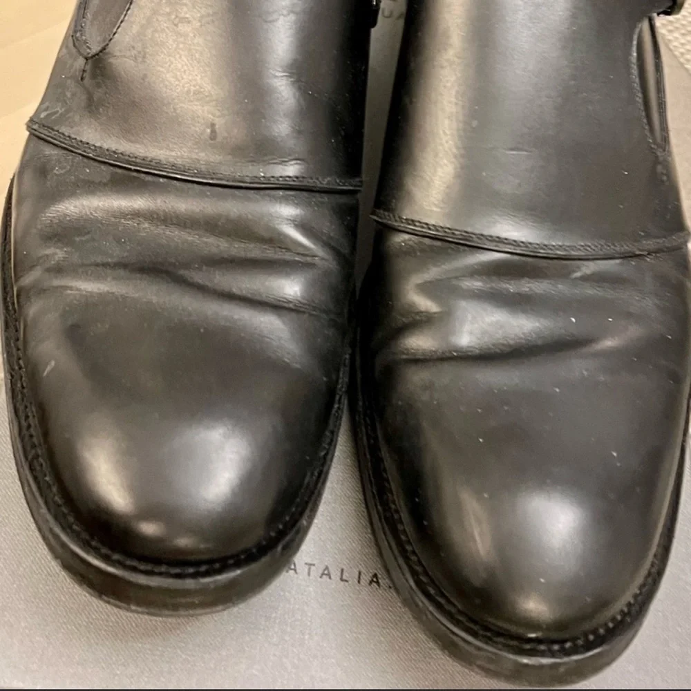 Salvatore Ferragamo Single Monk Strap shoe Black Sz 10.5 - Picture 2 of 7